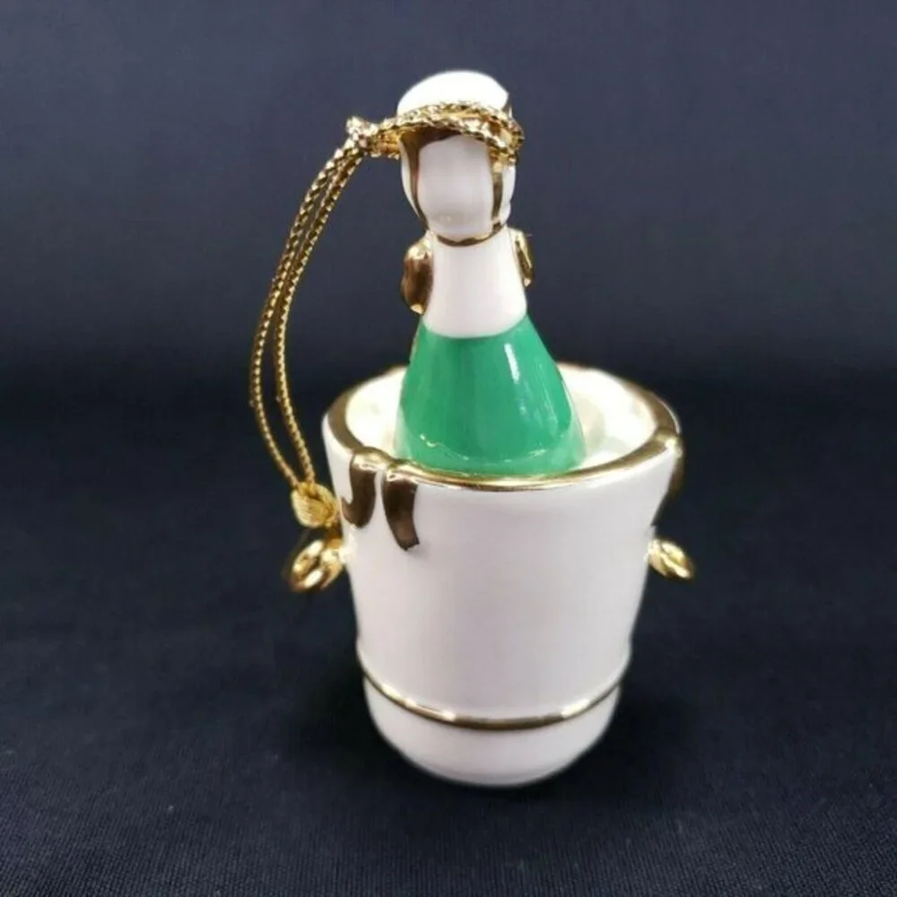 Lenox Celebrate 2000 Ornament Korbel Champagne Ice Bucket New Years Gift Box Vtg